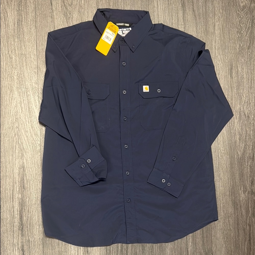Carhartt Force Relaxed Long Sleeve  in Navy